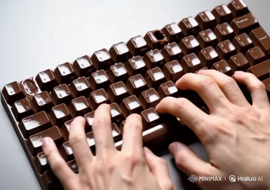 Chocolate Keyboard: A Sweet Typing Experience – AI Generated Video | Hailuo AI