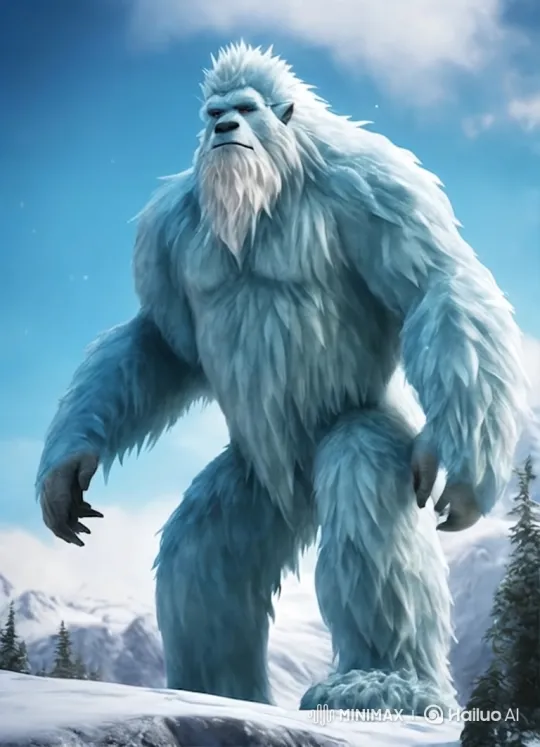 Yeti and Warrior Clash Amid Himalayan Storm – AI Generated Video | Hailuo AI
