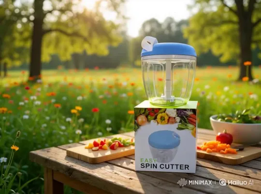 Spin Cutter Product: Flowered Landscape Background – AI Generated Video | Hailuo AI