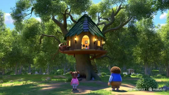 Children Discover Magical Treehouse, Wish Sends Them Spinning – AI Generated Video | Hailuo AI