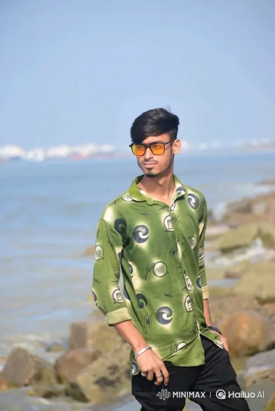 Young Man Approaches Car on Shoreline – AI Generated Video | Hailuo AI