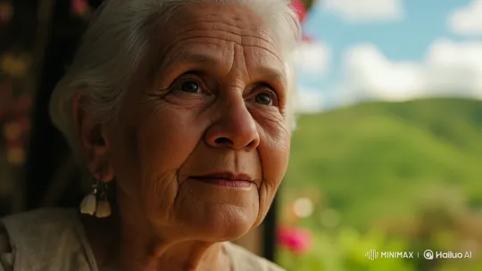 Elderly Woman Enjoys Sunrise Through Granddaughter's Description – AI Generated Video | Hailuo AI