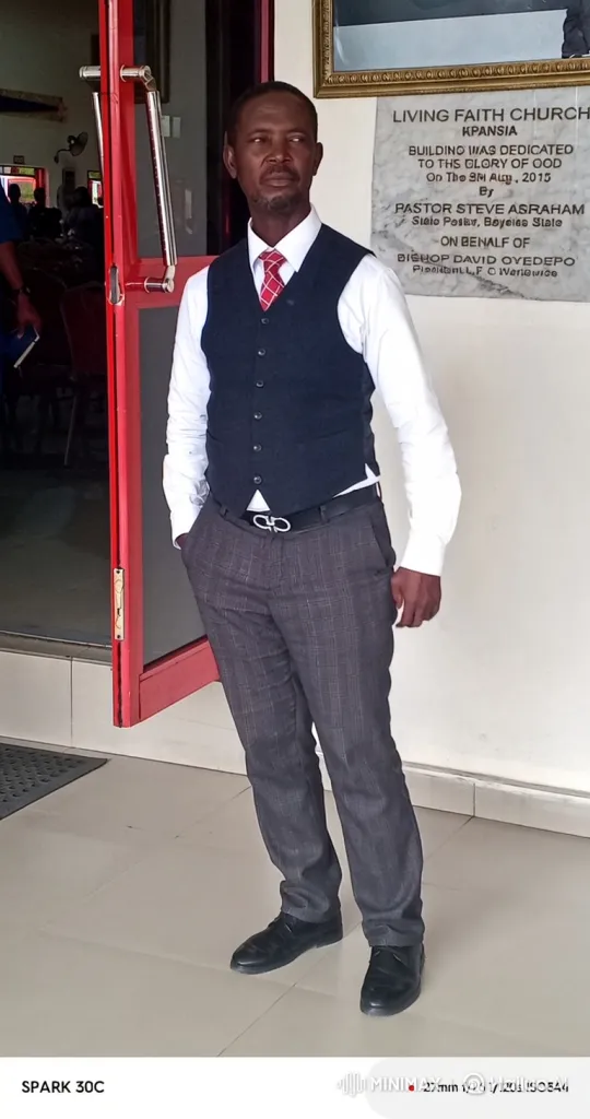 Man in Thoughtful Pose at Church Entryway – AI Generated Video | Hailuo AI