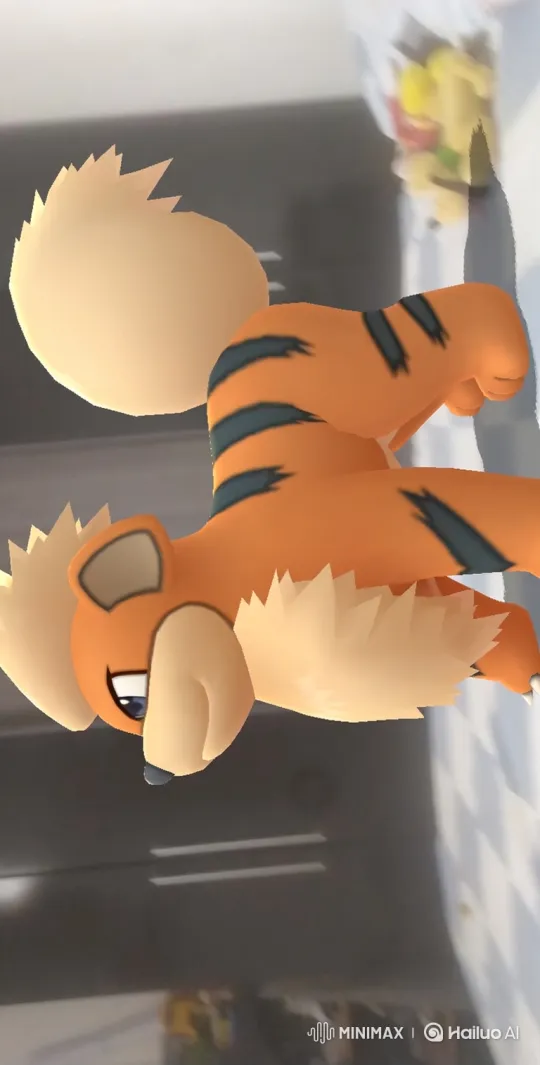 Orange Creature Climbs Onto Table in Modern Room – AI Generated Video | Hailuo AI