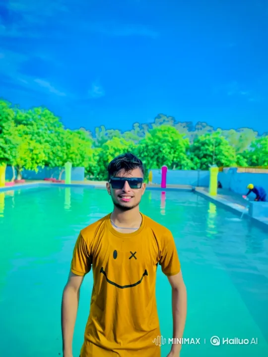 Young Couple Enjoying a Sunny Day by the Pool – AI Generated Video | Hailuo AI