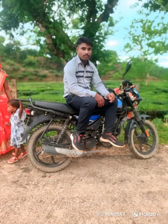 Young Man Switches Motorcycles on Dirt Road – AI Generated Video | Hailuo AI