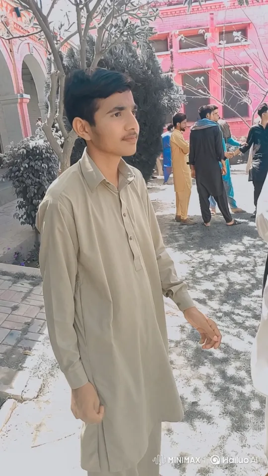 Young Couple's Silent Connection in Sunlit Courtyard – AI Generated Video | Hailuo AI