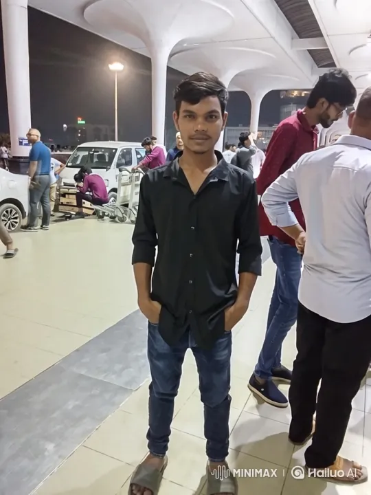 Young Man and Dog at Busy Terminal Entrance – AI Generated Video | Hailuo AI