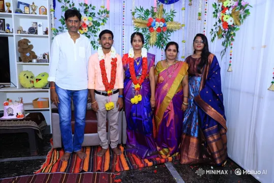 Family Celebration with Honored Couple and Decorations – AI Generated Video | Hailuo AI