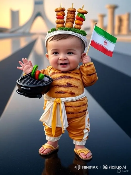 Iranian Baby Models National Cuisine-Inspired Outfit – AI Generated Video | Hailuo AI