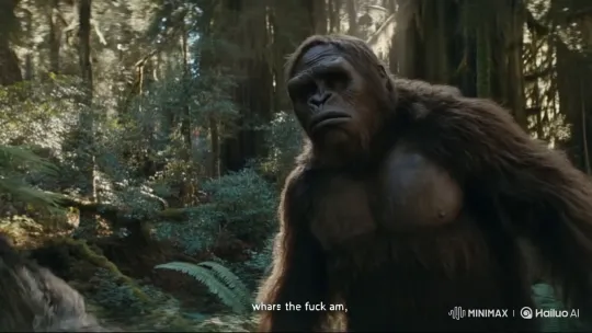 Bigfoot Confusion Turns to Rage, Destroys Camera – AI Generated Video | Hailuo AI