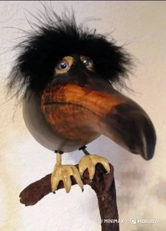 Animated Bird Sculpture Transforms into Cosmic Energy Emitter – AI Generated Video | Hailuo AI