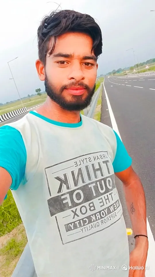 Young Man Prepares for Drive on Empty Highway – AI Generated Video | Hailuo AI