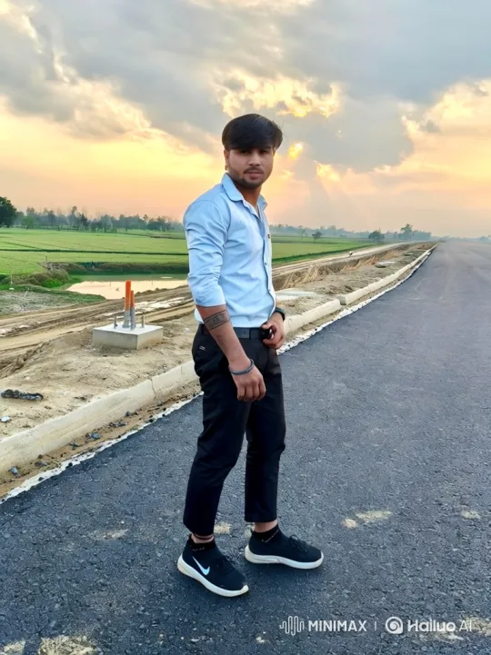 Young Man Meets Figure Resembling Modi on Rural Road – AI Generated Video | Hailuo AI