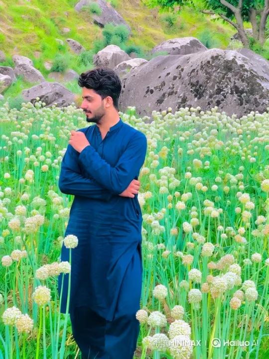 Romantic Couple Sharing a Moment in a Flower Field – AI Generated Video | Hailuo AI