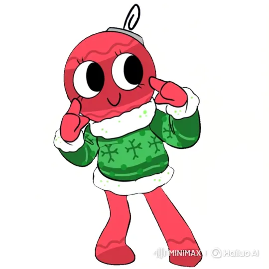 Christmas Bauble Character Delights in Baking – AI Generated Video | Hailuo AI