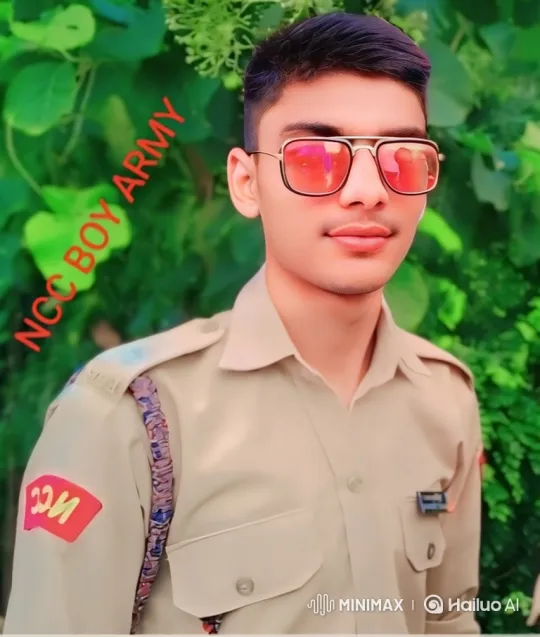 Young NCC Boy Poses Calmly in Greenery – AI Generated Video | Hailuo AI