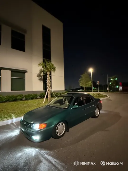 Car Air Suspension: Nighttime Lowering Display – AI Generated Video | Hailuo AI