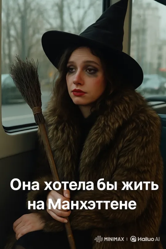 Witch on Public Transport: Melancholy to Resilience – AI Generated Video | Hailuo AI