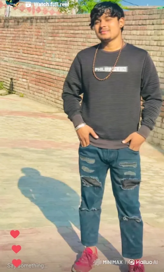 Young Man on Patio: Casual to Confident Pose – AI Generated Video | Hailuo AI
