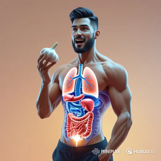 Realistic Man Eats Garlic, Body Glows with Green Energy – AI Generated Video | Hailuo AI