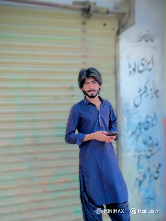 Young Man in Blue Clothing Engages with Smartphone – AI Generated Video | Hailuo AI