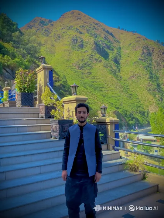 Young Couple Shares Serene Moment on Mountain Stairs – AI Generated Video | Hailuo AI