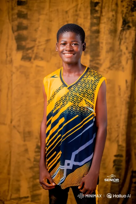 Young Black Boy in Striking V-Neck Jersey Walking Confidently Forward – AI Generated Video | Hailuo AI