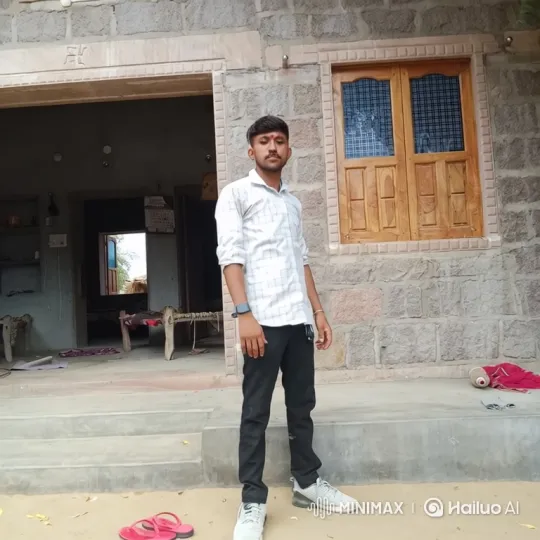 Young Man in Front of Stone House with Focused Camera Movement – AI Generated Video | Hailuo AI