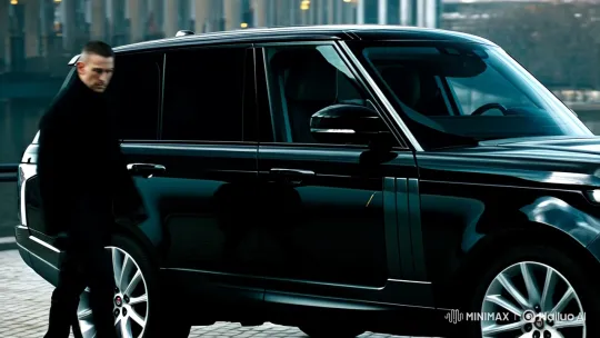 Gangster's Dominant Stride to Range Rover in London's Gritty Backdrop – AI Generated Video | Hailuo AI