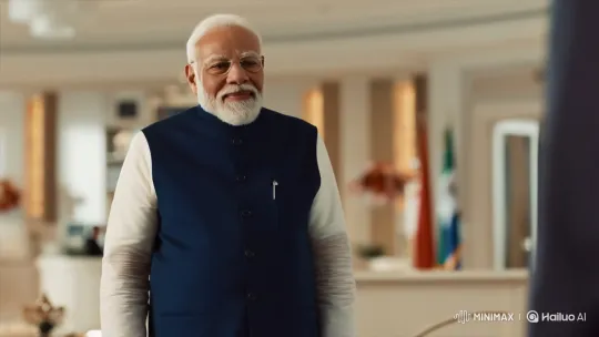 PM Modi Engages in Handshake and Conversation – AI Generated Video | Hailuo AI