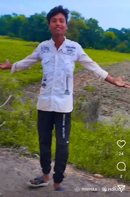 Young Man Boards Fortuner Legender SUV on Dirt Path – AI Generated Video | Hailuo AI