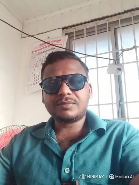 Man in Teal Shirt Observes Camera with Minimal Movements – AI Generated Video | Hailuo AI