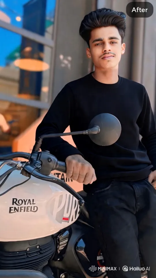 Young Man Transitions from Motorcycle to Sedan – AI Generated Video | Hailuo AI