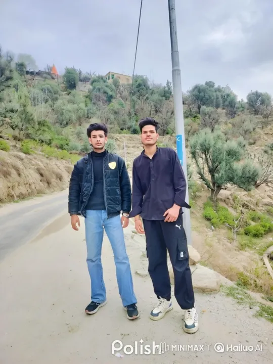 Two Men Enter Mustang on Hilly Road – AI Generated Video | Hailuo AI