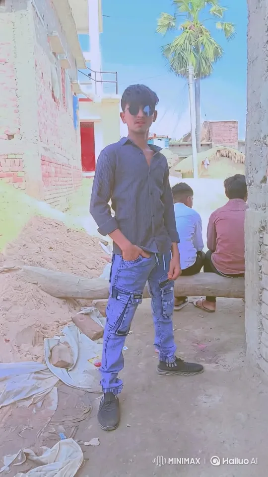 Young Man in Village Poses with Lamborghini Veneno – AI Generated Video | Hailuo AI