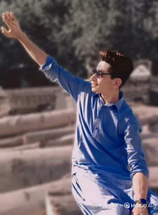 Young Man Greeting in Sunlit Outdoor Setting – AI Generated Video | Hailuo AI