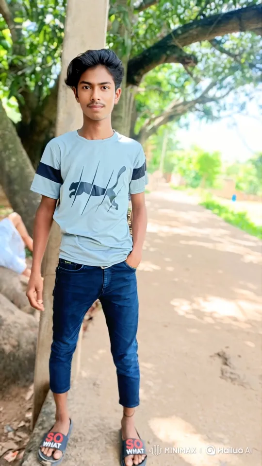 Young Man in Gentle Breeze: A Serene Moment Captured – AI Generated Video | Hailuo AI