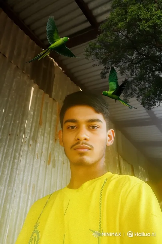 Young Couple Shares Intimate Moment with Parakeets – AI Generated Video | Hailuo AI