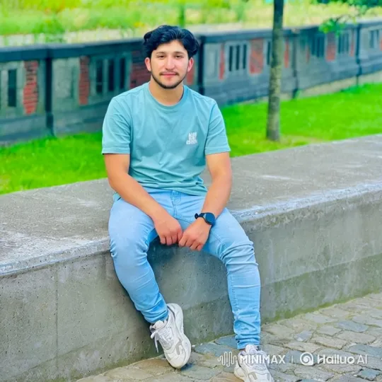 Young Man Relaxing on Park Concrete Ledger – AI Generated Video | Hailuo AI