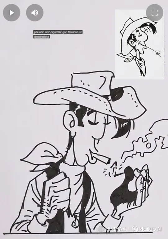 Cartoon Cowboy Lights Cigarette with Match – AI Generated Video | Hailuo AI
