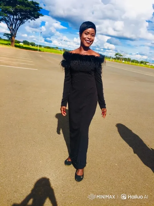 Woman in Elegant Gown Walks Gracefully in Sunny Parking Lot – AI Generated Video | Hailuo AI