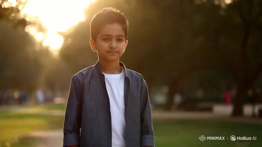 Thoughtful Boy Meets Pakistani Girl in Serene Park – AI Generated Video | Hailuo AI