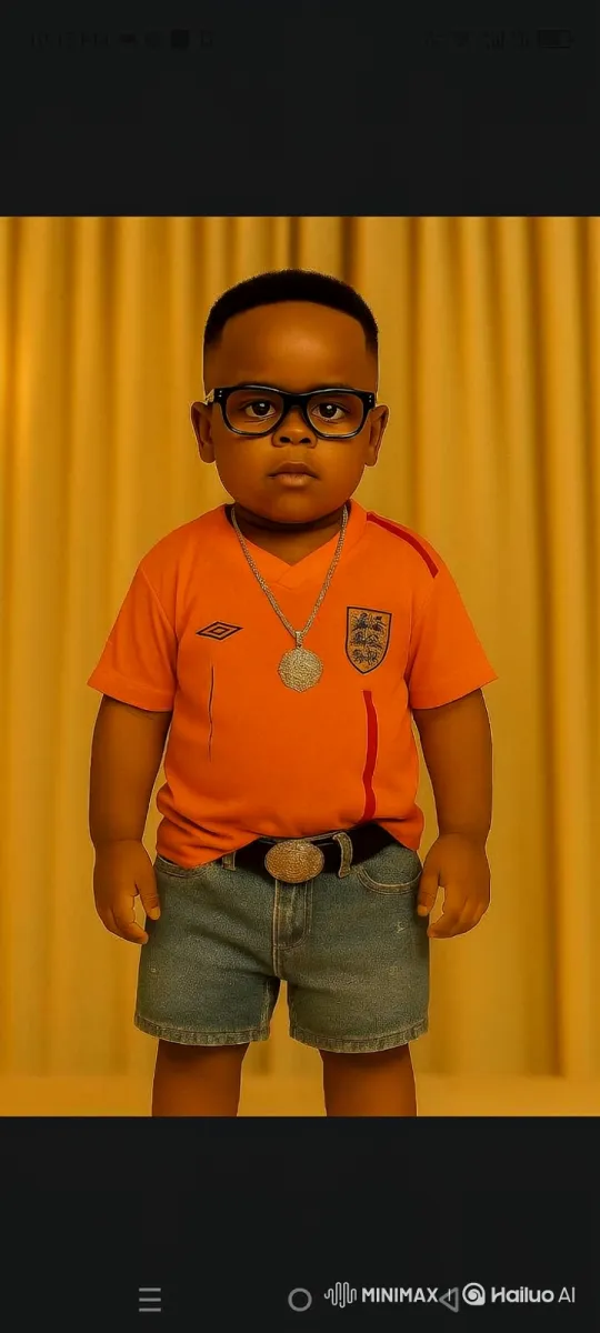 Young Boy with Sports Car on Golden Background – AI Generated Video | Hailuo AI