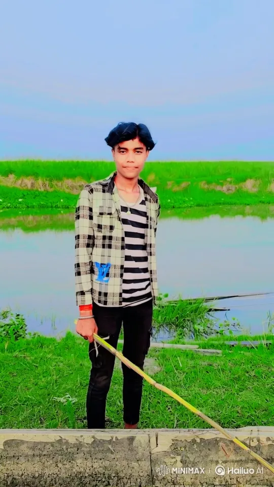 Young Man in Serene Landscape with Gentle Breeze – AI Generated Video | Hailuo AI