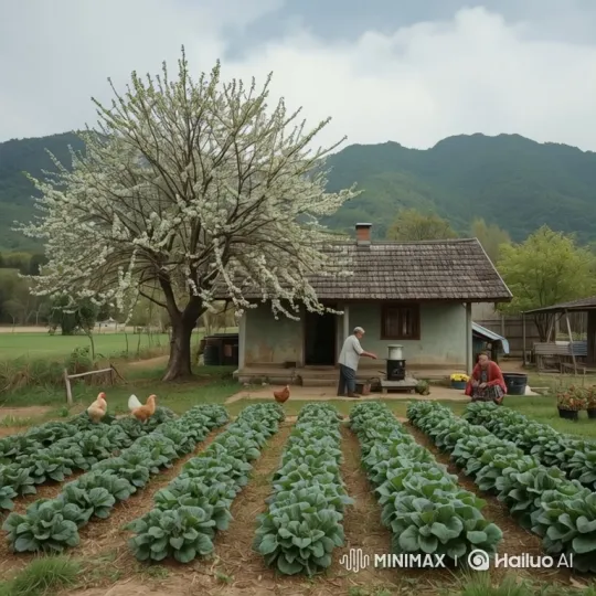 Peaceful Countryside Homestead with Gentle Activities – AI Generated Video | Hailuo AI