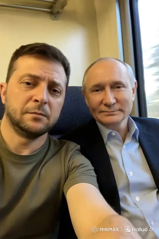 Zelensky and Putin Travel by Train Together – AI Generated Video | Hailuo AI