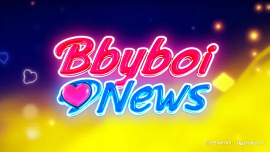 Bbyboi News: Animated Logo with Pulsating Glow – AI Generated Video | Hailuo AI