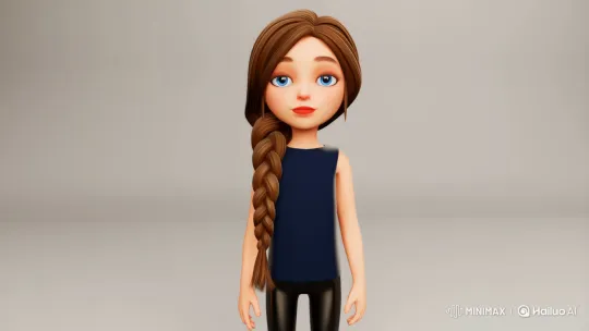 Young Girl in Cartoon Style Delivers Direct Address – AI Generated Video | Hailuo AI