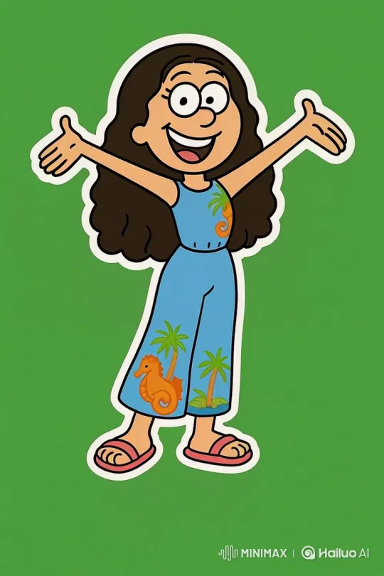 Animated Cartoon Girl Engages in Friendly Chat – AI Generated Video | Hailuo AI